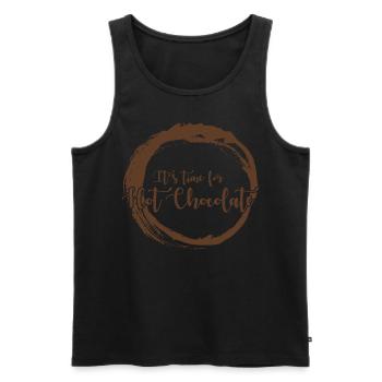 Cacao Hot Chocolate Cocoa - Men's Premium Organic Tank Top - black - Front - AI Model Male 178 light (178cm)