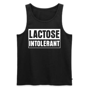 Lactose intolerance Joke - Männer Premium Bio Tank Top - Schwarz - Vorne - AI Model Male 178 light (178cm)