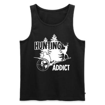 Huntress Hunt Hunt Hunter - Men's Premium Organic Tank Top - black - Front - AI Model Male 178 light (178cm)