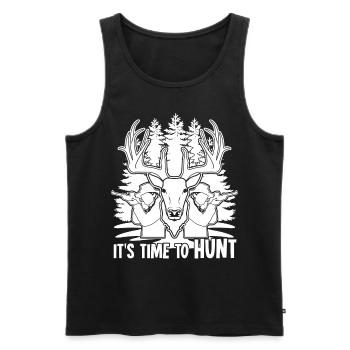 Hunters Hunting Hunter - Männer Premium Bio Tank Top - Schwarz - Vorne - AI Model Male 178 light (178cm)