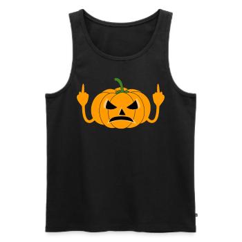 Pompoen Pompoenen Grumpy - Mannen Premium Bio Tanktop - zwart - Voor - AI Model Male 178 light (178cm)