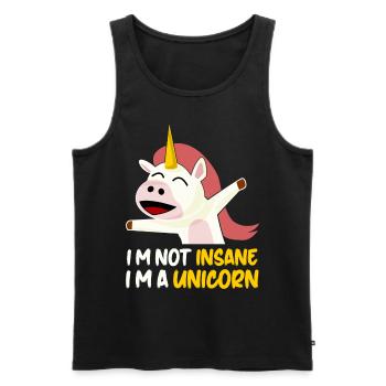 Insane Unicorn - Männer Premium Bio Tank Top - Schwarz - Vorne - AI Model Male 178 light (178cm)