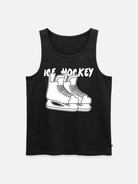 Ice Hockey Skates - Men's Premium Organic Tank Top - black