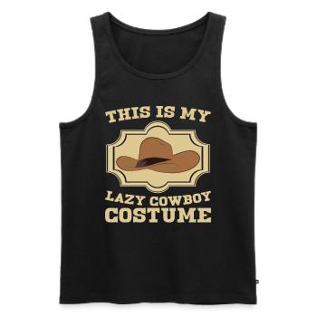Cowboy Hut Kostüm Party Geschenk Lustiges Cowboy - Männer Premium Bio Tank Top - Schwarz - Vorne - Michal (187cm)