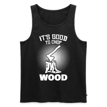Firewood Fireplace Fire Wood Oven - Men's Premium Organic Tank Top - black - Front - Michal (187cm)