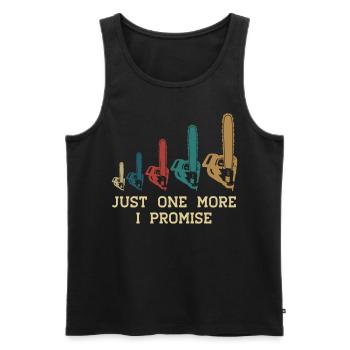 Chain Saw Retro Chainsaw - Men's Premium Organic Tank Top - black - Front - Michal (187cm)