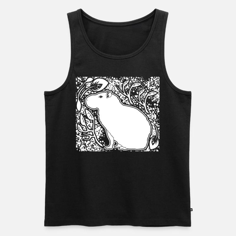 Capybara Cute Capybaras - Männer Premium Bio Tank Top - Schwarz