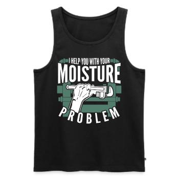 Plumber Pipe Wrench Plumbers - Men's Premium Organic Tank Top - black - Front - Michal (187cm)