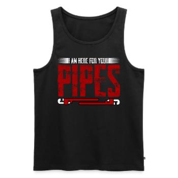 Plumber Joke Plumbers - Männer Premium Bio Tank Top - Schwarz - Vorne - Michal (187cm)