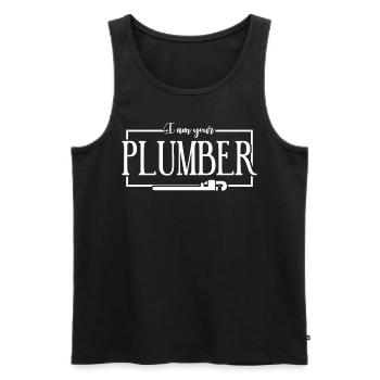Plumber - Männer Premium Bio Tank Top - Schwarz - Vorne - Michal (187cm)