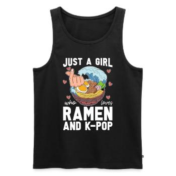 Koreanische Pop Musik Ramen Mädchen Geschenk K Pop - Männer Premium Bio Tank Top - Schwarz - Vorne - Michal (187cm)
