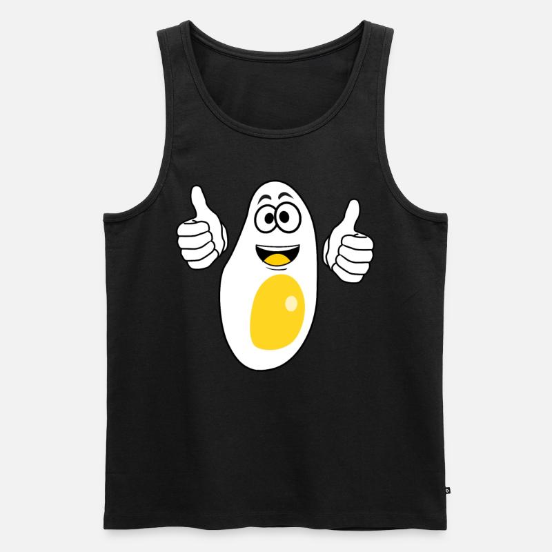 Eier Gebratenes Ei - Männer Premium Bio Tank Top - Schwarz