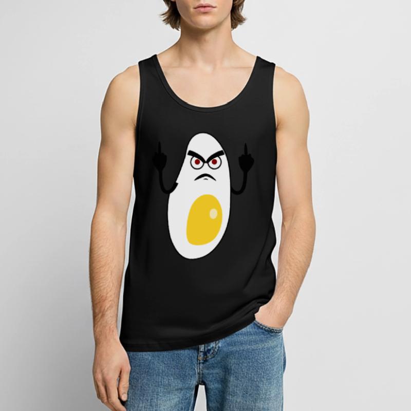 Eggs Grumpy Fried Egg Men's Premium Organic Tank Top