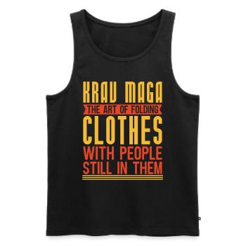 Israel Martial Artist Gift Funny Krav Maga - Men's Premium Organic Tank Top - black - Front - Michal (187cm)