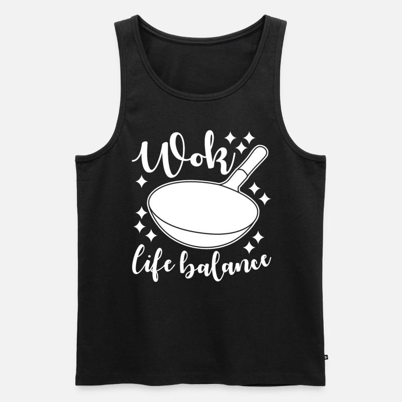 Poêle de cuisson wok - Débardeur bio Premium Homme - noir