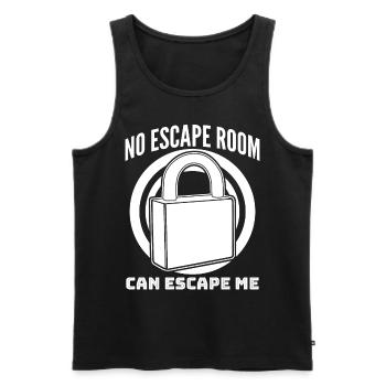 Escape Room Joke Escape Game - Men's Premium Organic Tank Top - black - Front - AI Model Male 178 light (178cm)