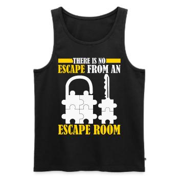 Escape Game Escape Room - Men's Premium Organic Tank Top - black - Front - AI Model Male 178 light (178cm)