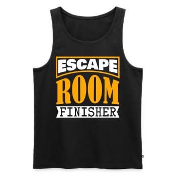 Escape Game Joke Escape Room - Men's Premium Organic Tank Top - black - Front - AI Model Male 178 light (178cm)
