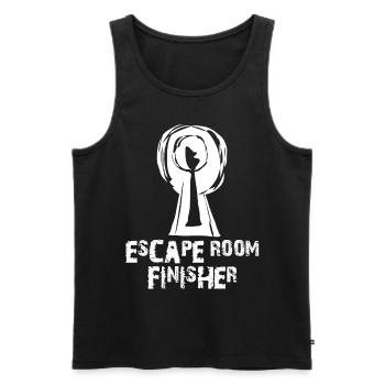 Escape Room Finisher Escape Game - Men's Premium Organic Tank Top - black - Front - AI Model Male 178 light (178cm)