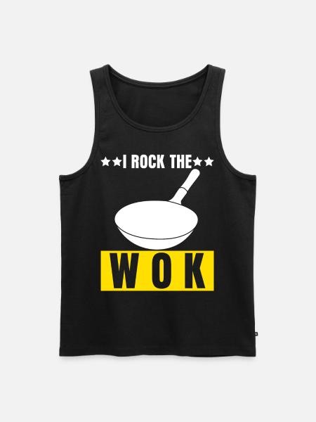 Asian Food Wok - Men's Premium Organic Tank Top - black