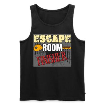 Escape Game Finisher Escape Room - Men's Premium Organic Tank Top - black - Front - AI Model Male 178 light (178cm)
