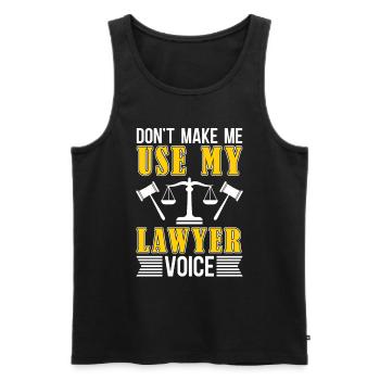 Anwalt Stimme Jura Geschenk Lustiges Anwalt - Männer Premium Bio Tank Top - Schwarz - Vorne - Michal (187cm)