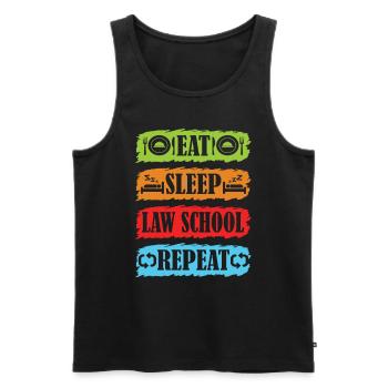 Law School Law Firm Gift Lawyer - Men's Premium Organic Tank Top - black - Front - AI Model Male 178 light (178cm)