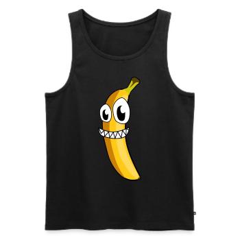 Banana Crazy Bananas - Men's Premium Organic Tank Top - black - Front - AI Model Male 178 light (178cm)