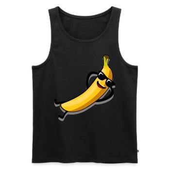 Bananas Sunglasses Banana - Men's Premium Organic Tank Top - black - Front - AI Model Male 178 light (178cm)