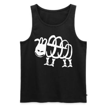 Sheep Skeleton - Men's Premium Organic Tank Top - black - Front - AI Model Male 178 light (178cm)