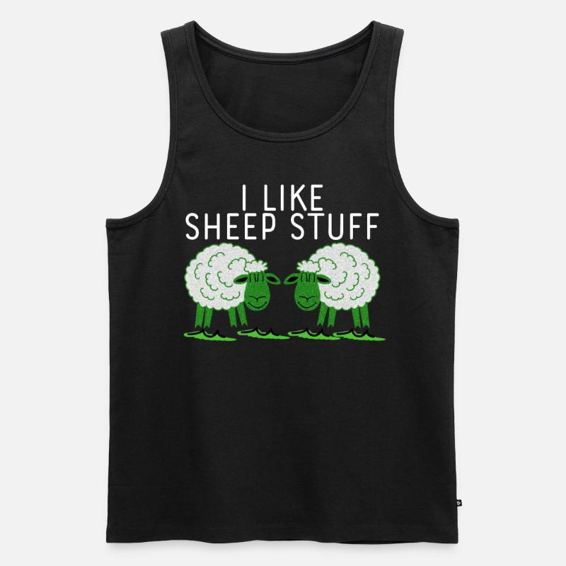 Sheep Joke Cheap Stuff - Männer Premium Bio Tank Top - Schwarz