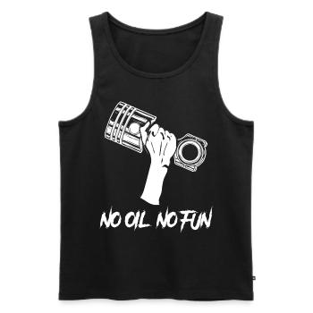 Oil Mechanic Workshop Car - Men's Premium Organic Tank Top - black - Front - AI Model Male 178 light (178cm)