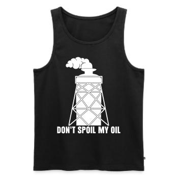 Oil Joke Mechanic Car Gasoline Workshop - Men's Premium Organic Tank Top - black - Front - AI Model Male 178 light (178cm)