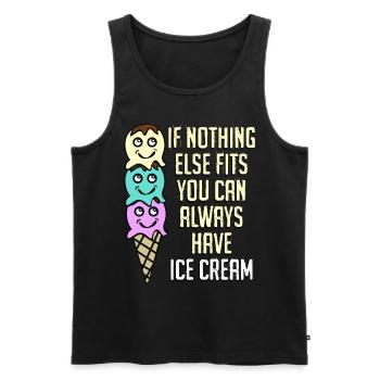 Eat more Ice Cream - Männer Premium Bio Tank Top - Schwarz - Vorne - AI Model Male 178 light (178cm)