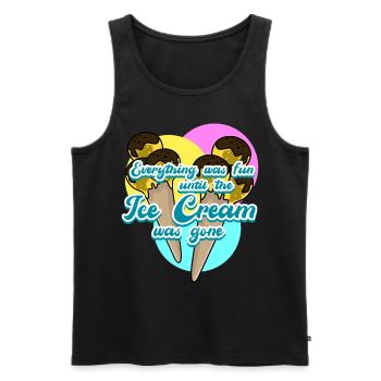 Ice Cream Icecream - Männer Premium Bio Tank Top - Schwarz - Vorne - AI Model Male 178 light (178cm)
