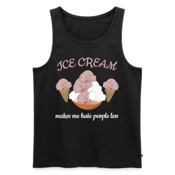 Ice Cream Cup Icecream - Männer Premium Bio Tank Top - Schwarz - Vorne - AI Model Male 178 light (178cm)