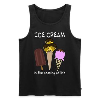 Icecream Ice Cream - Männer Premium Bio Tank Top - Schwarz - Vorne - AI Model Male 178 light (178cm)