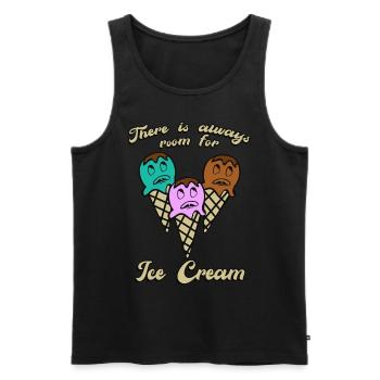 Icecream Funny Ice Cream - Männer Premium Bio Tank Top - Schwarz - Vorne - AI Model Male 178 light (178cm)