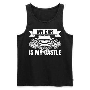 Mechanic Mechanics Car Workshop - Men's Premium Organic Tank Top - black - Front - AI Model Male 178 light (178cm)