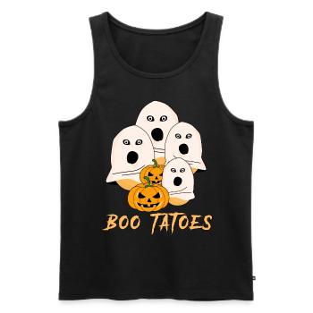 Potato Halloween Ghosts Ghost Potatoes - Männer Premium Bio Tank Top - Schwarz - Vorne - AI Model Male 178 light (178cm)