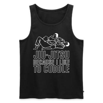 Jiu-Jitsu Joke BJJ Brasilian Ju-Jitsu - Männer Premium Bio Tank Top - Schwarz - Vorne - AI Model Male 178 light (178cm)