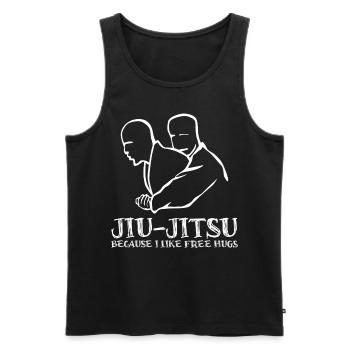 Ju-Jitsu Brasilian Jiu-Jitsu BJJ - Männer Premium Bio Tank Top - Schwarz - Vorne - AI Model Male 178 light (178cm)