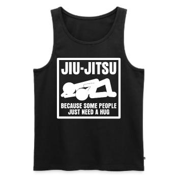 Brasilian Ju-Jitsu Jiu-Jitsu BJJ - Männer Premium Bio Tank Top - Schwarz - Vorne - AI Model Male 178 light (178cm)