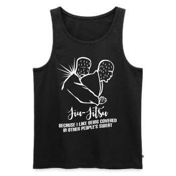 Ju-Jitsu Brasilian Jiu-Jitsu Joke BJJ - Männer Premium Bio Tank Top - Schwarz - Vorne - AI Model Male 178 light (178cm)