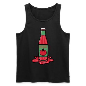 Tomato Ketchup Tomatoes - Männer Premium Bio Tank Top - Schwarz - Vorne - AI Model Male 178 light (178cm)