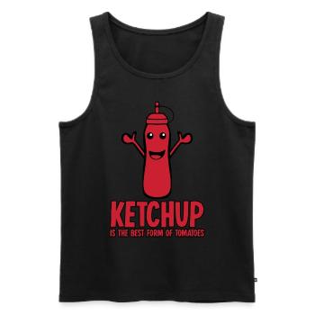 Tomatos Tomato Ketchup - Männer Premium Bio Tank Top - Schwarz - Vorne - Michal (187cm)