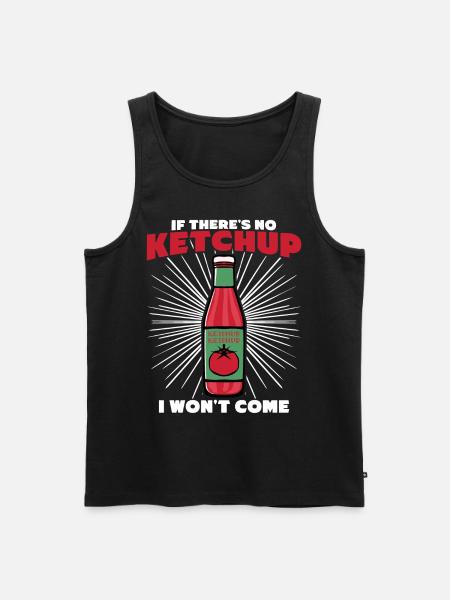 Tomato Ketchup with Tomatos - Männer Premium Bio Tank Top - Schwarz