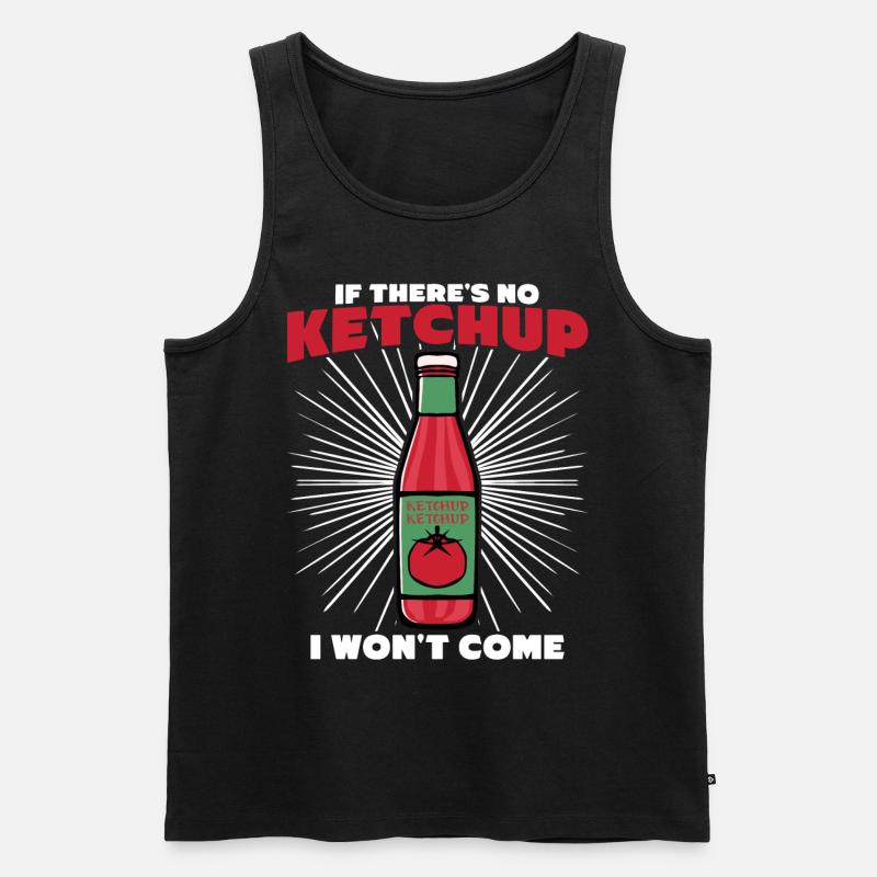 Tomato Ketchup with Tomatos - Männer Premium Bio Tank Top - Schwarz