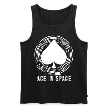 Ace in Space - Men's Premium Organic Tank Top - black - Front - Michal (187cm)