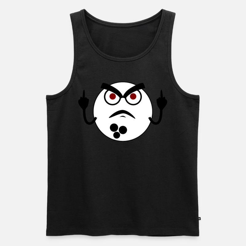 Grumpy Bowling Ball Bowling Pin - Männer Premium Bio Tank Top - Schwarz